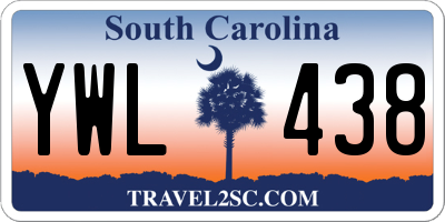 SC license plate YWL438