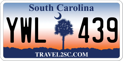 SC license plate YWL439