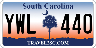 SC license plate YWL440
