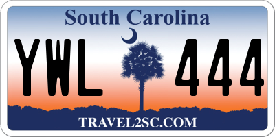 SC license plate YWL444