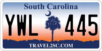 SC license plate YWL445