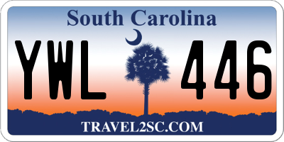 SC license plate YWL446