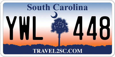 SC license plate YWL448