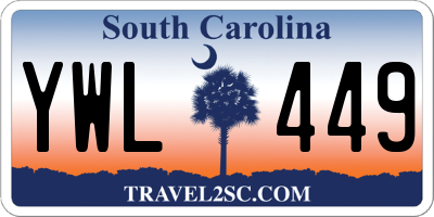 SC license plate YWL449