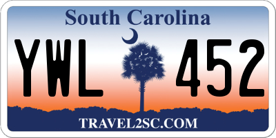 SC license plate YWL452