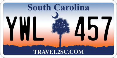 SC license plate YWL457