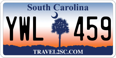 SC license plate YWL459