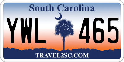 SC license plate YWL465