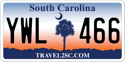 SC license plate YWL466