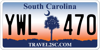 SC license plate YWL470