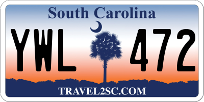 SC license plate YWL472