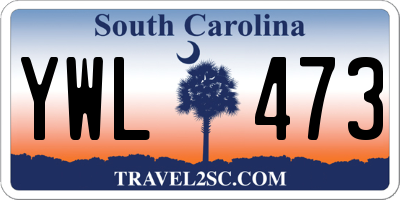 SC license plate YWL473