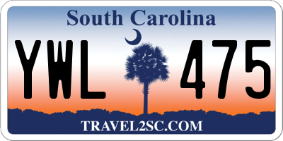 SC license plate YWL475
