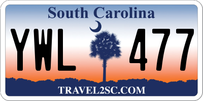 SC license plate YWL477
