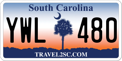 SC license plate YWL480