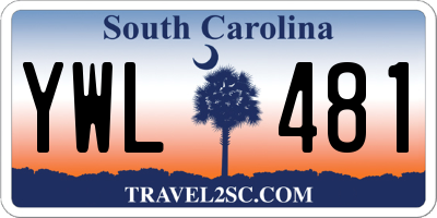 SC license plate YWL481