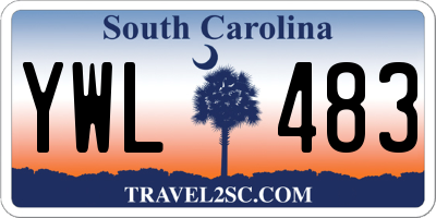SC license plate YWL483