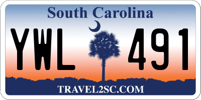 SC license plate YWL491