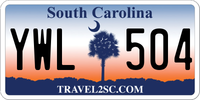 SC license plate YWL504