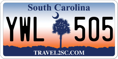 SC license plate YWL505