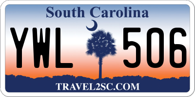 SC license plate YWL506