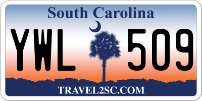 SC license plate YWL509