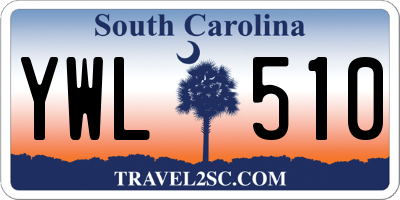 SC license plate YWL510