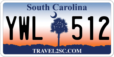 SC license plate YWL512