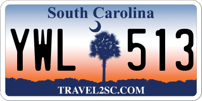 SC license plate YWL513