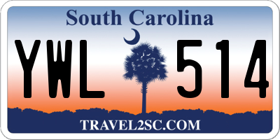 SC license plate YWL514