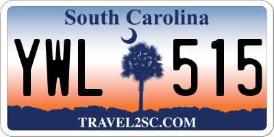 SC license plate YWL515