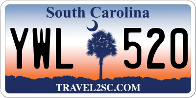 SC license plate YWL520