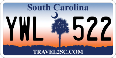 SC license plate YWL522