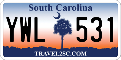 SC license plate YWL531