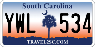 SC license plate YWL534