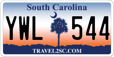 SC license plate YWL544