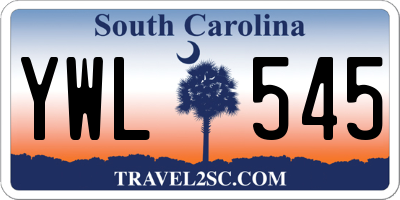 SC license plate YWL545