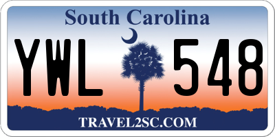 SC license plate YWL548