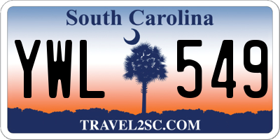 SC license plate YWL549