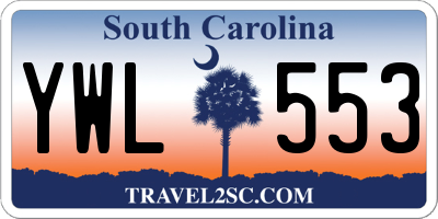 SC license plate YWL553
