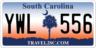 SC license plate YWL556