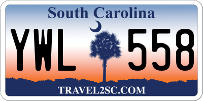 SC license plate YWL558