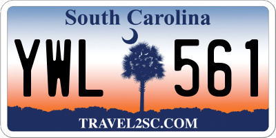 SC license plate YWL561