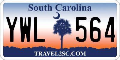 SC license plate YWL564