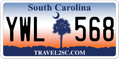 SC license plate YWL568