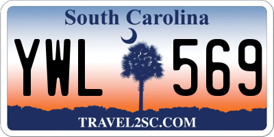 SC license plate YWL569