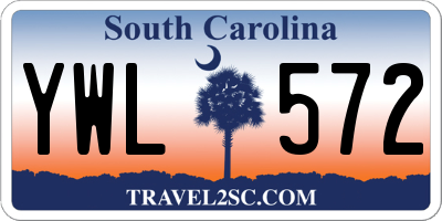 SC license plate YWL572