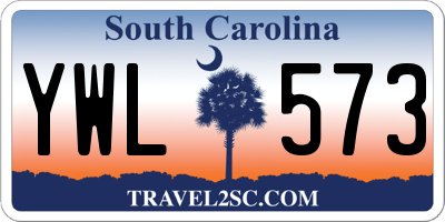 SC license plate YWL573