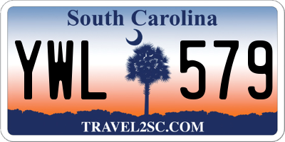 SC license plate YWL579