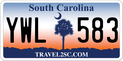 SC license plate YWL583